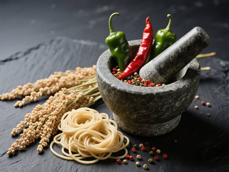 意面与香料的邂逅图片