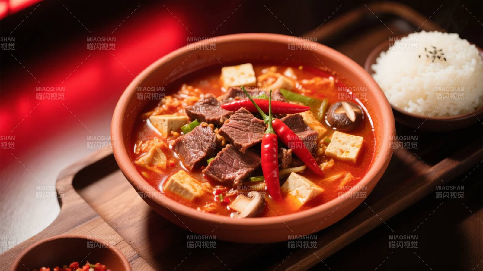 辣味牛肉豆腐煲图片