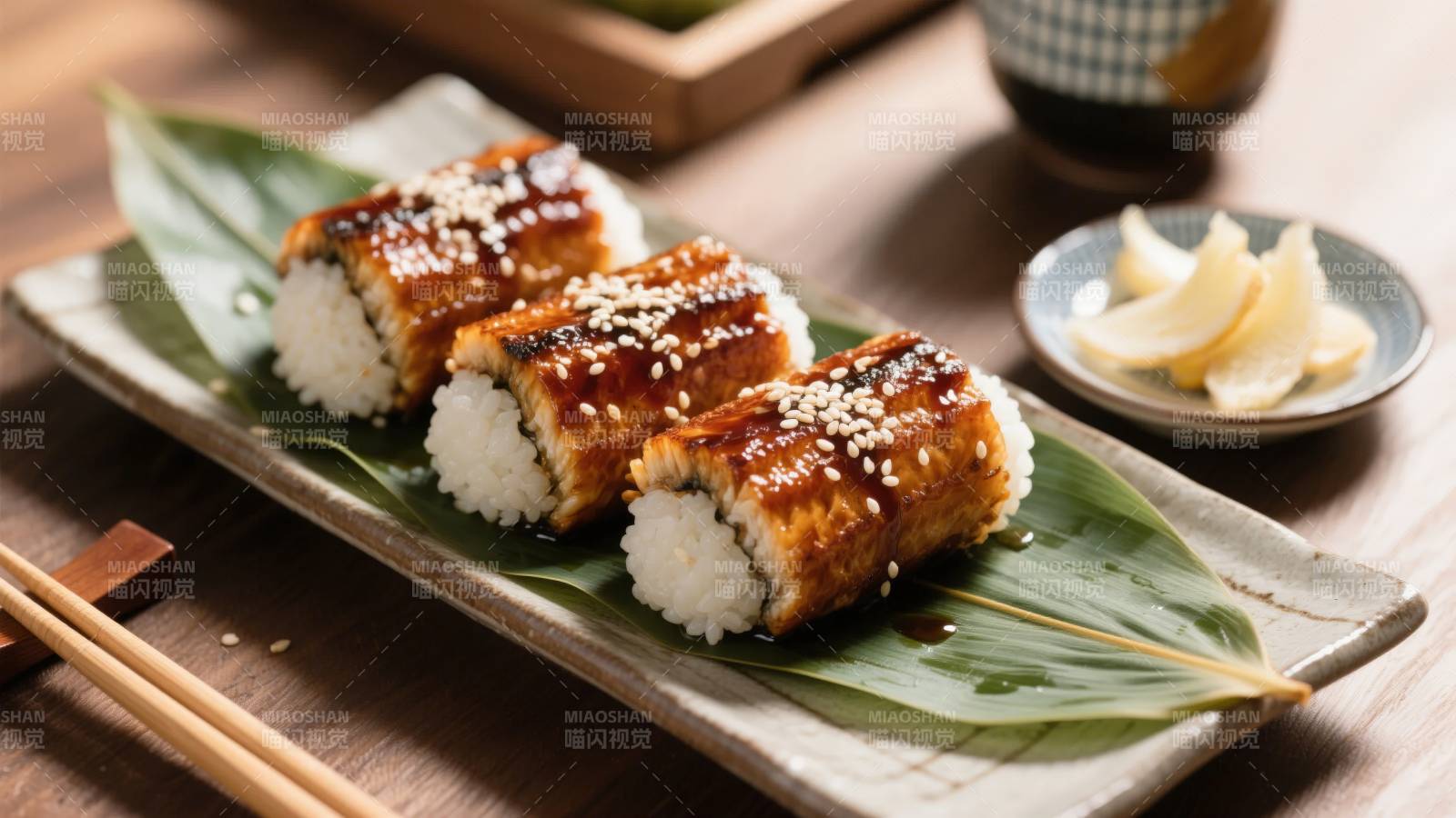 美味鳗鱼寿司图片