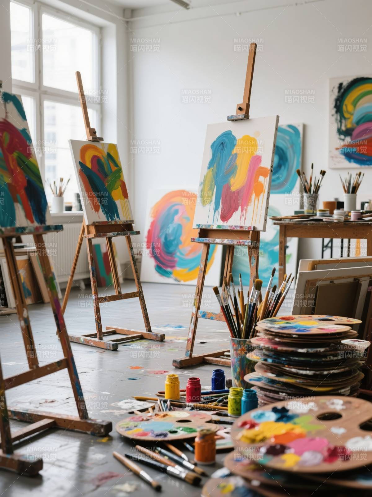 画室创作瞬间图片