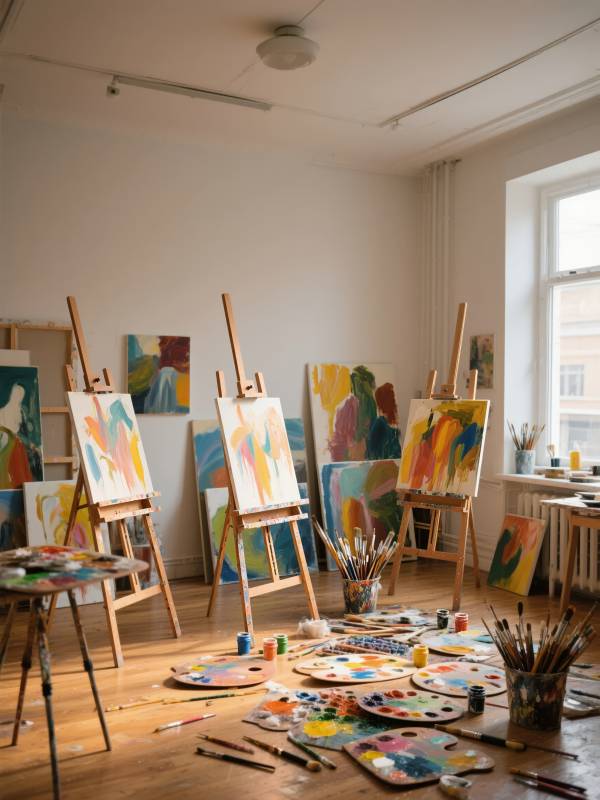 画室创作时光图片