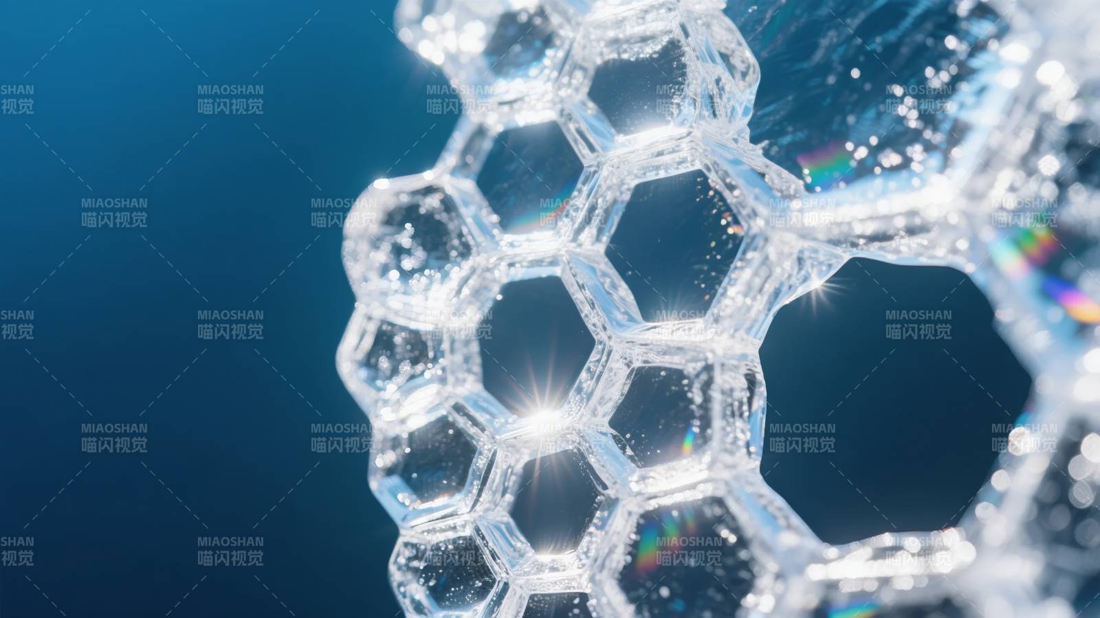 晶莹蜂窝结构图片