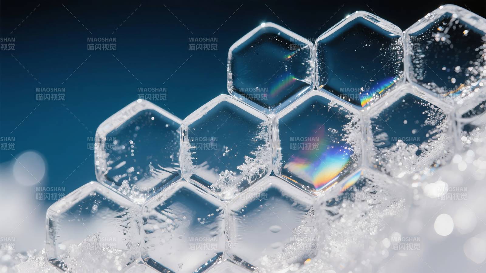 冰晶蜂巢图片