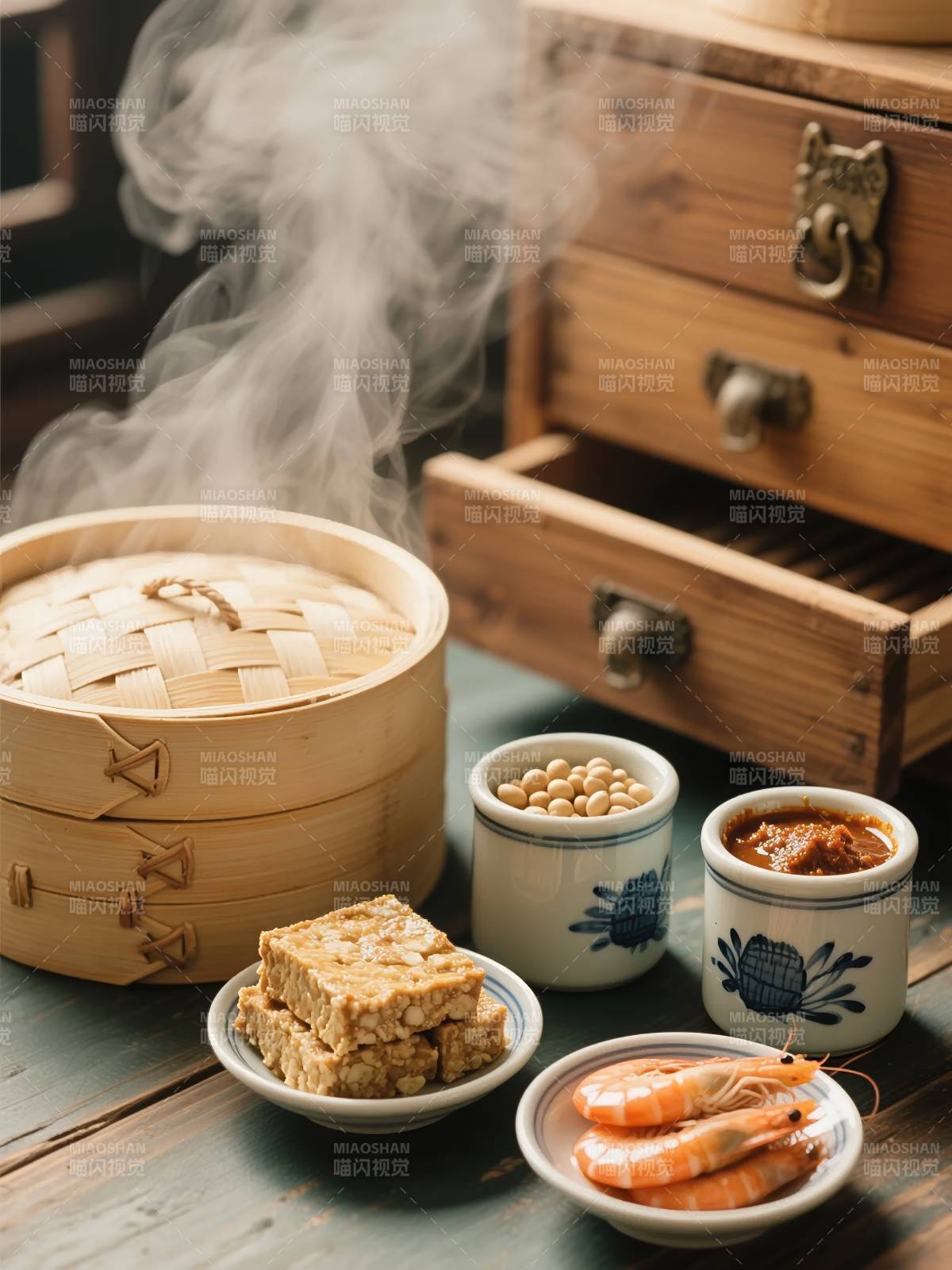 蒸笼美食 热气腾腾图片