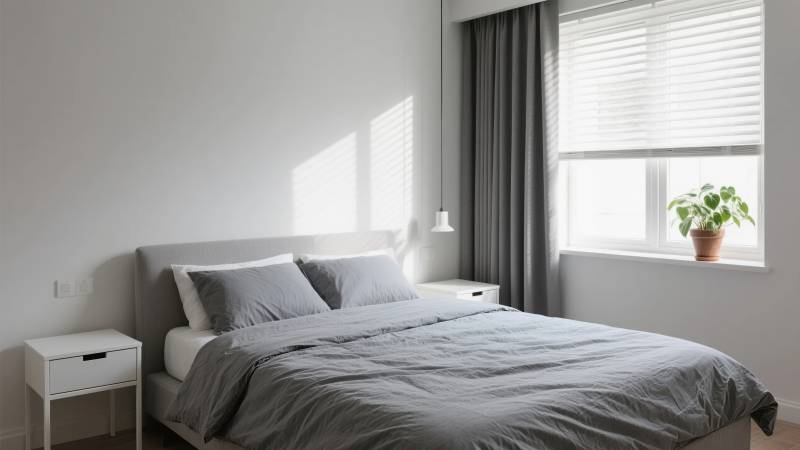 简约卧室静谧时光图片