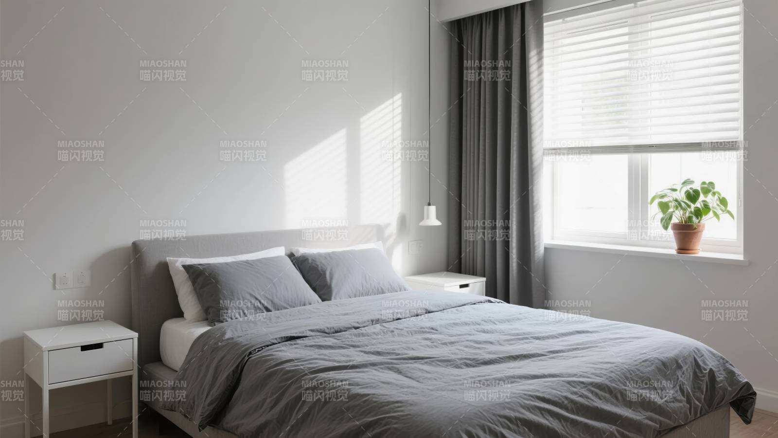 简约卧室静谧时光图片