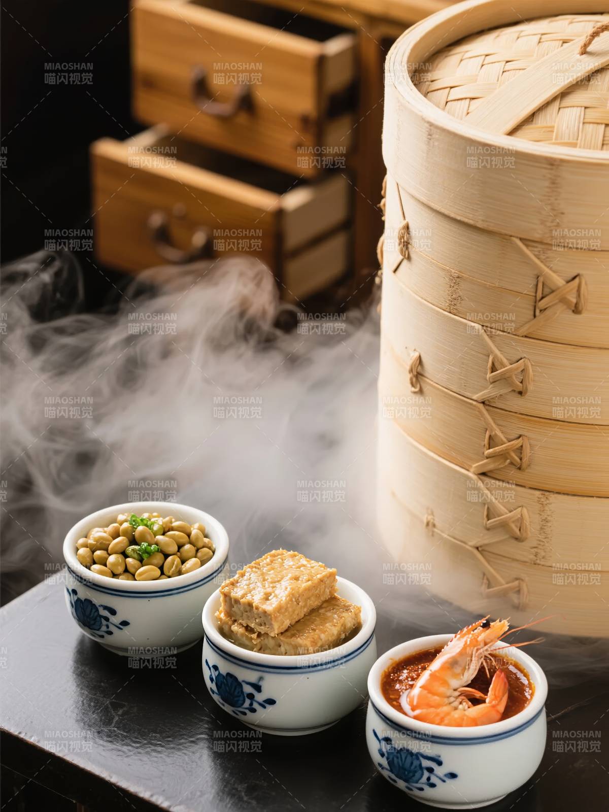 蒸笼美食 热气腾腾图片