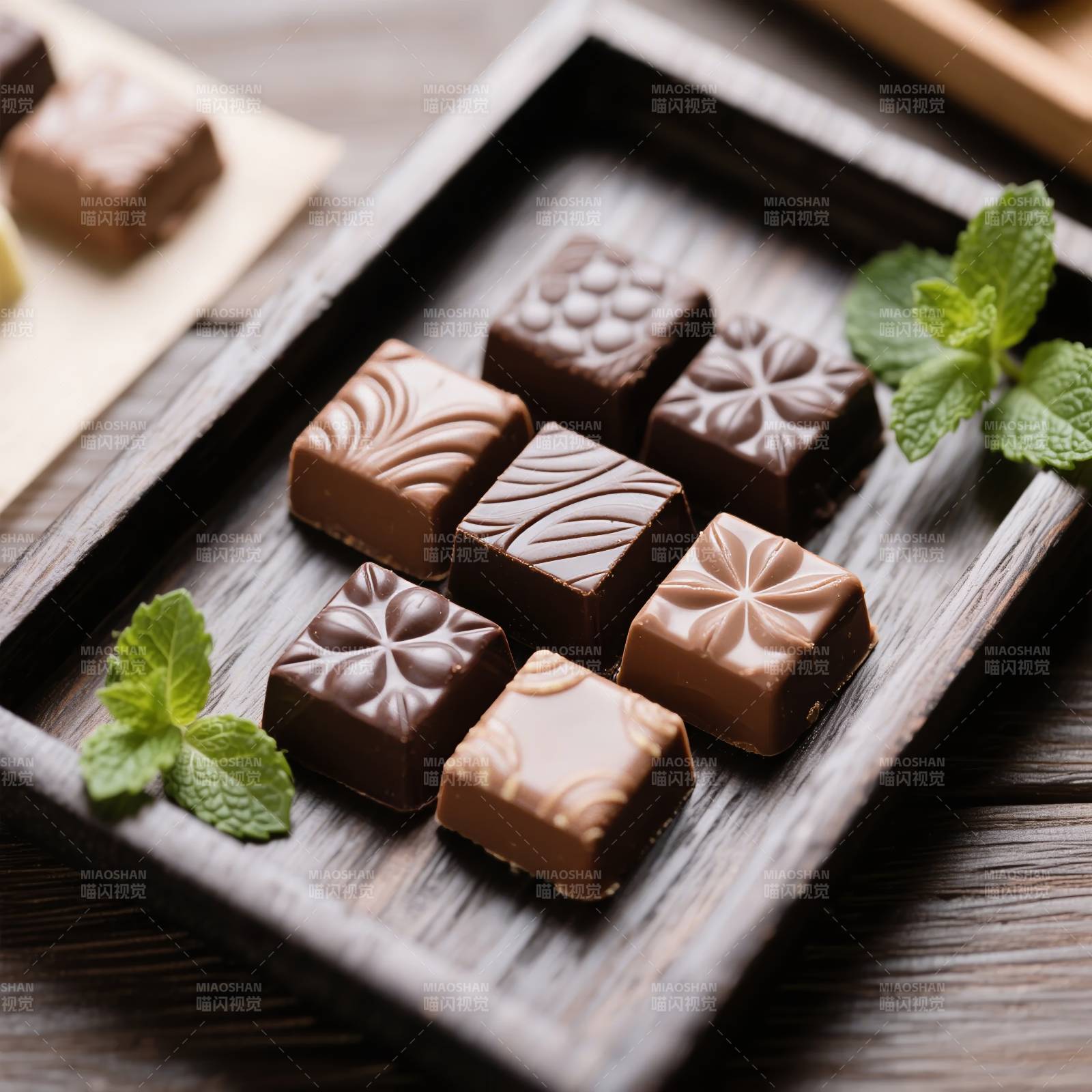 巧克力与薄荷图片