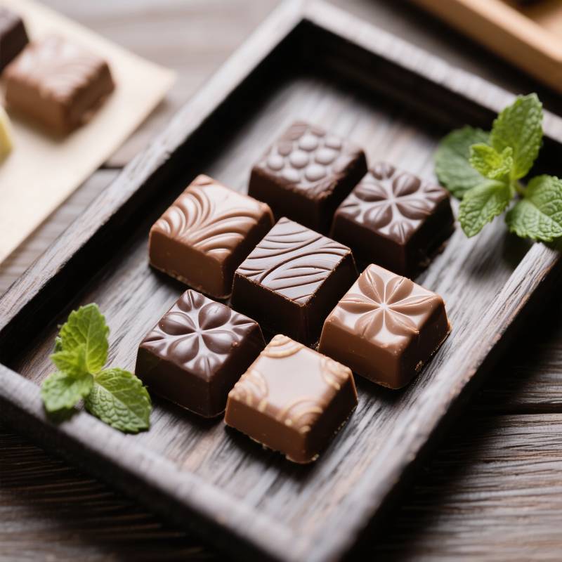 巧克力与薄荷图片