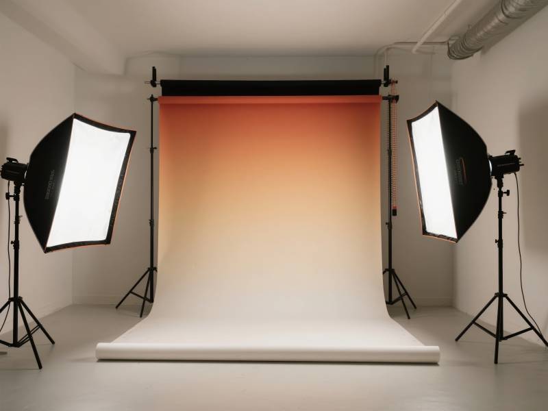 摄影棚布光场景图片