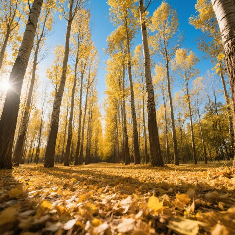 秋林金叶铺地图片