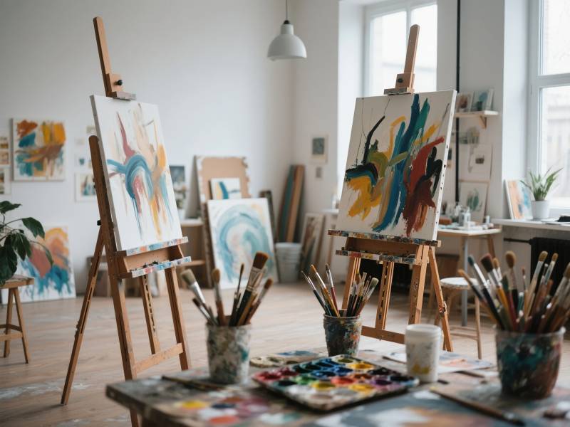 艺术工作室创作场景图片