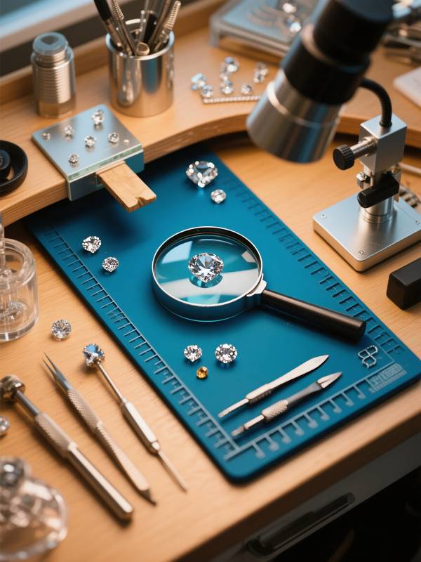 珠宝鉴定工作台图片