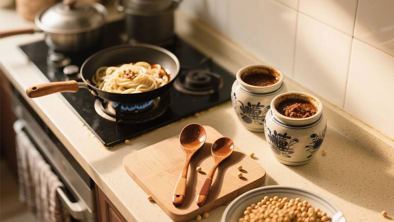 厨房里的美食时光图片