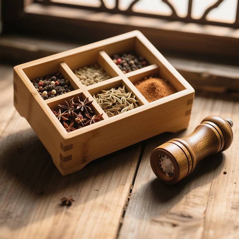 香料盒与胡椒磨图片