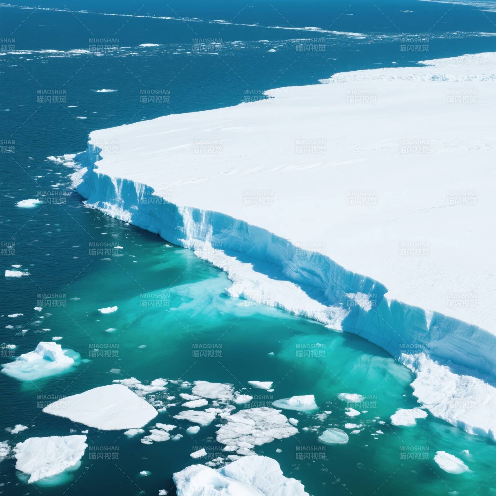 冰川与碧海相映图片