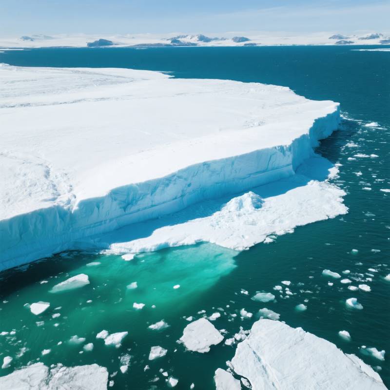 冰川与碧海相映图片