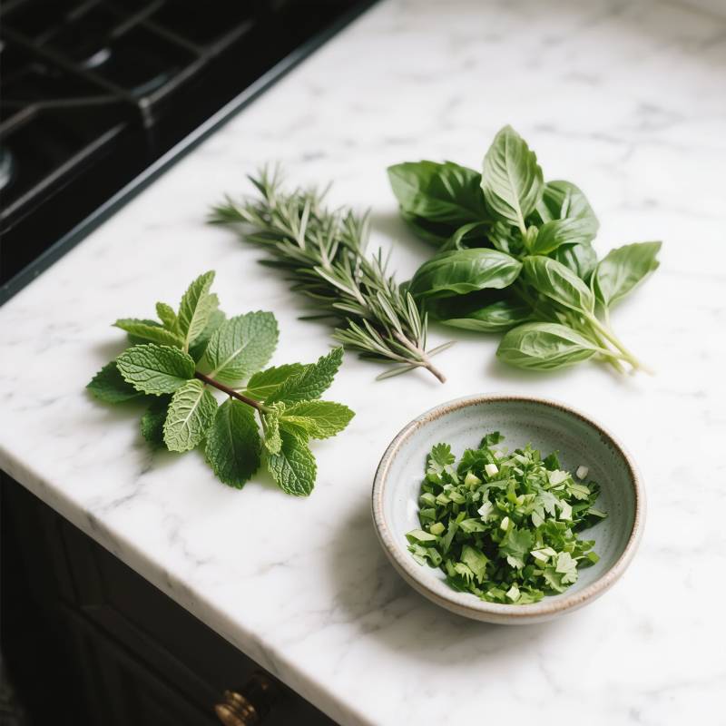 新鲜香草拼盘图片