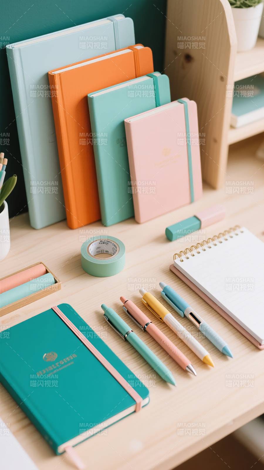清新文具摆拍图片