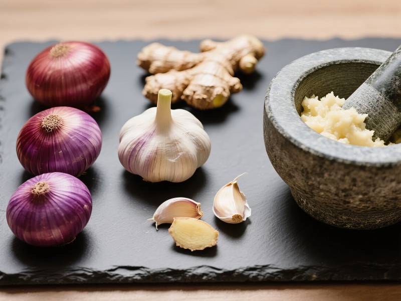 蒜姜洋葱捣泥图片
