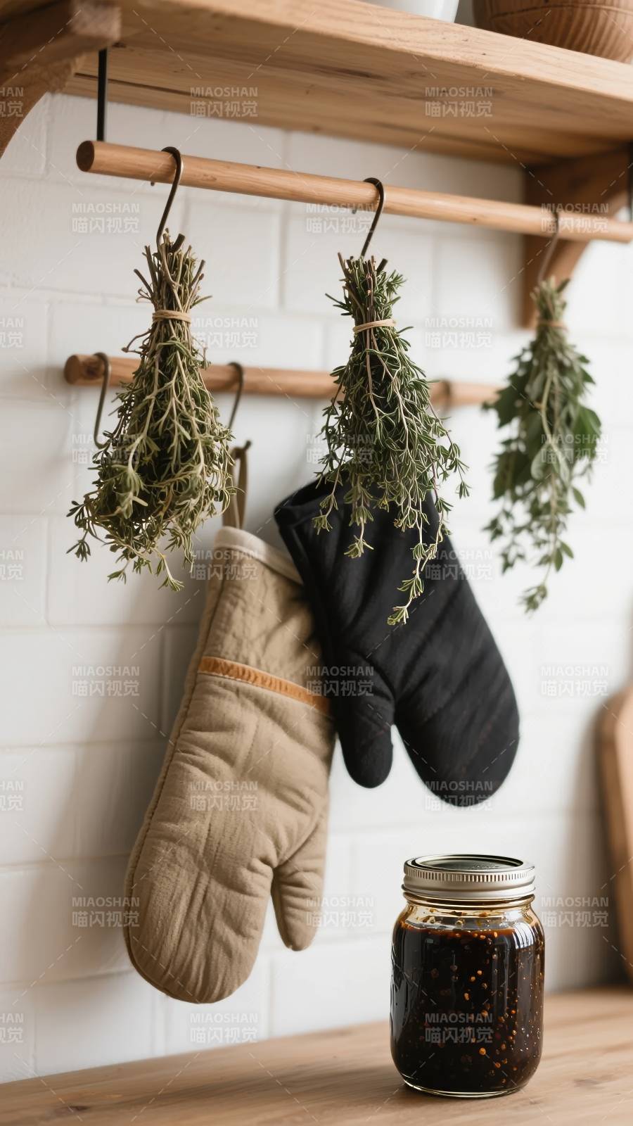 香草厨房一角图片