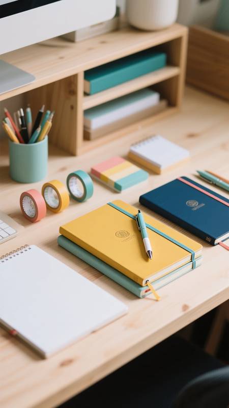 简约书桌布置图片