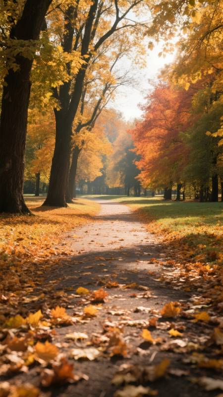 秋日林间小径图片