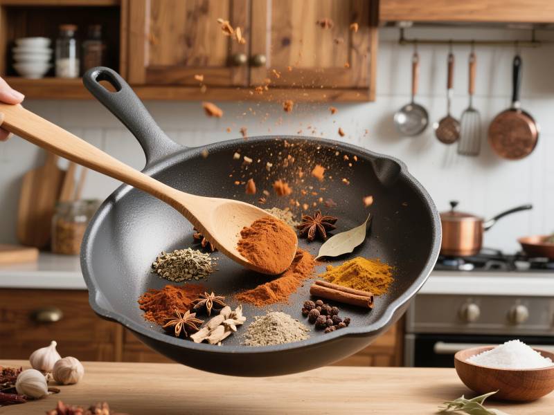 香料飞舞 烹饪瞬间图片