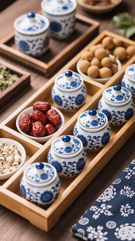 青花瓷茶点雅集图片