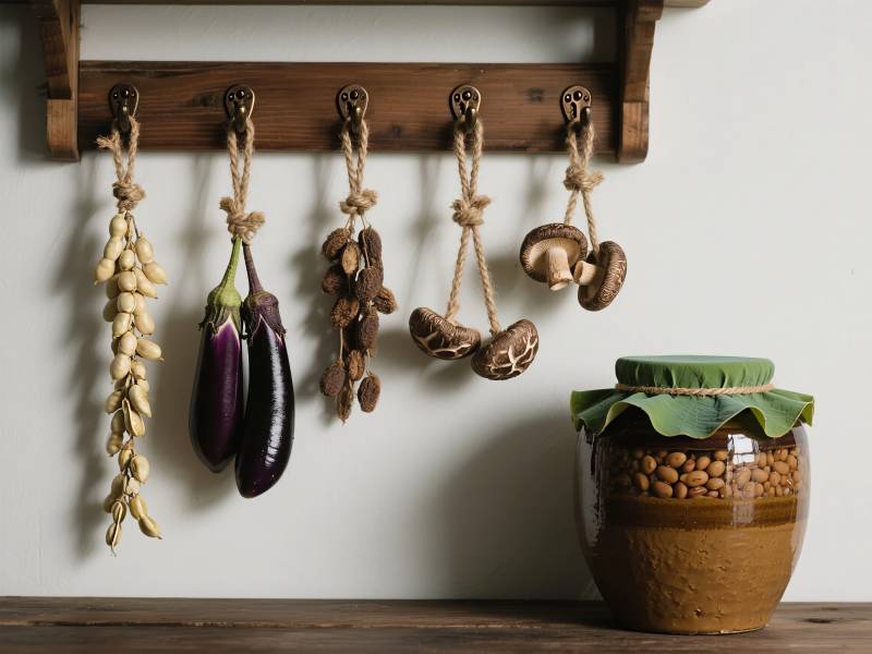 厨房里的自然风干图片