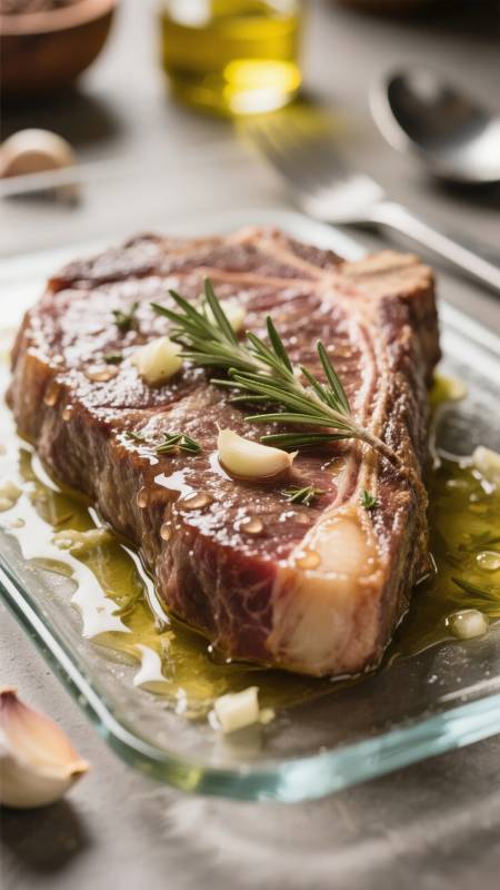 香草蒜香牛排图片