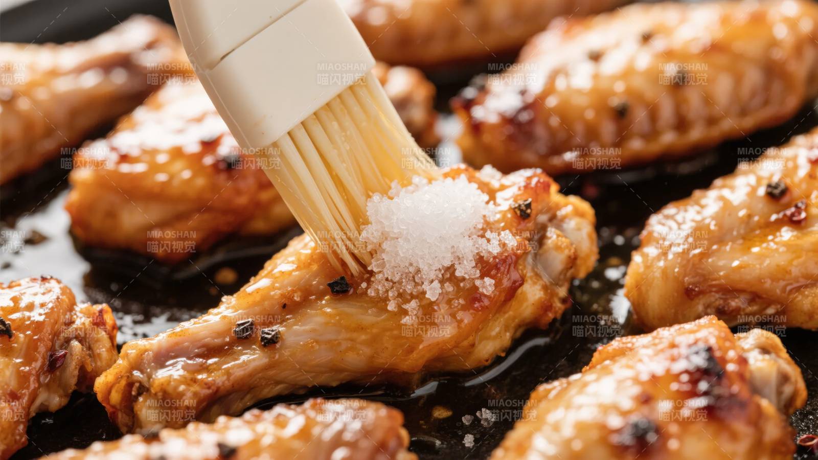 刷糖鸡翅图片