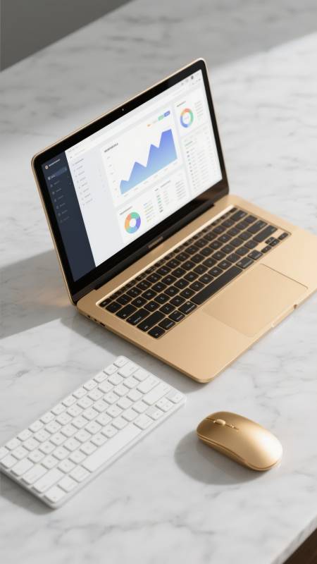 金色笔记本办公场景图片