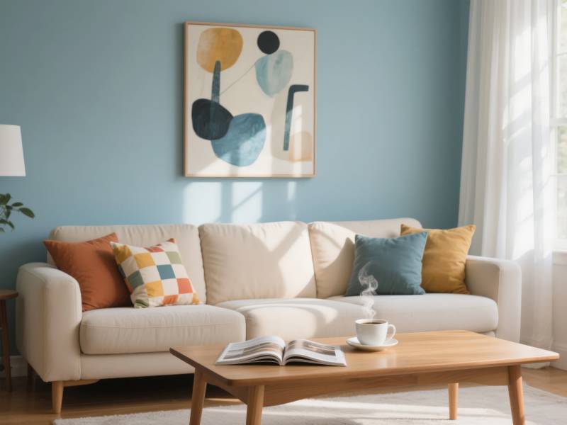 温馨客厅一角图片