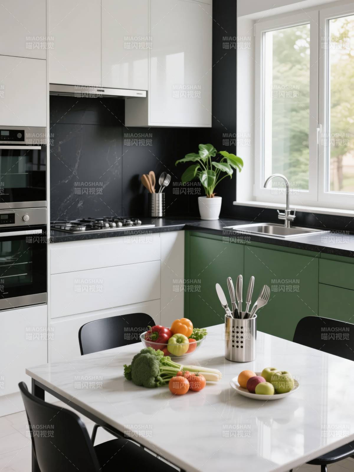 现代厨房果蔬静谧图片