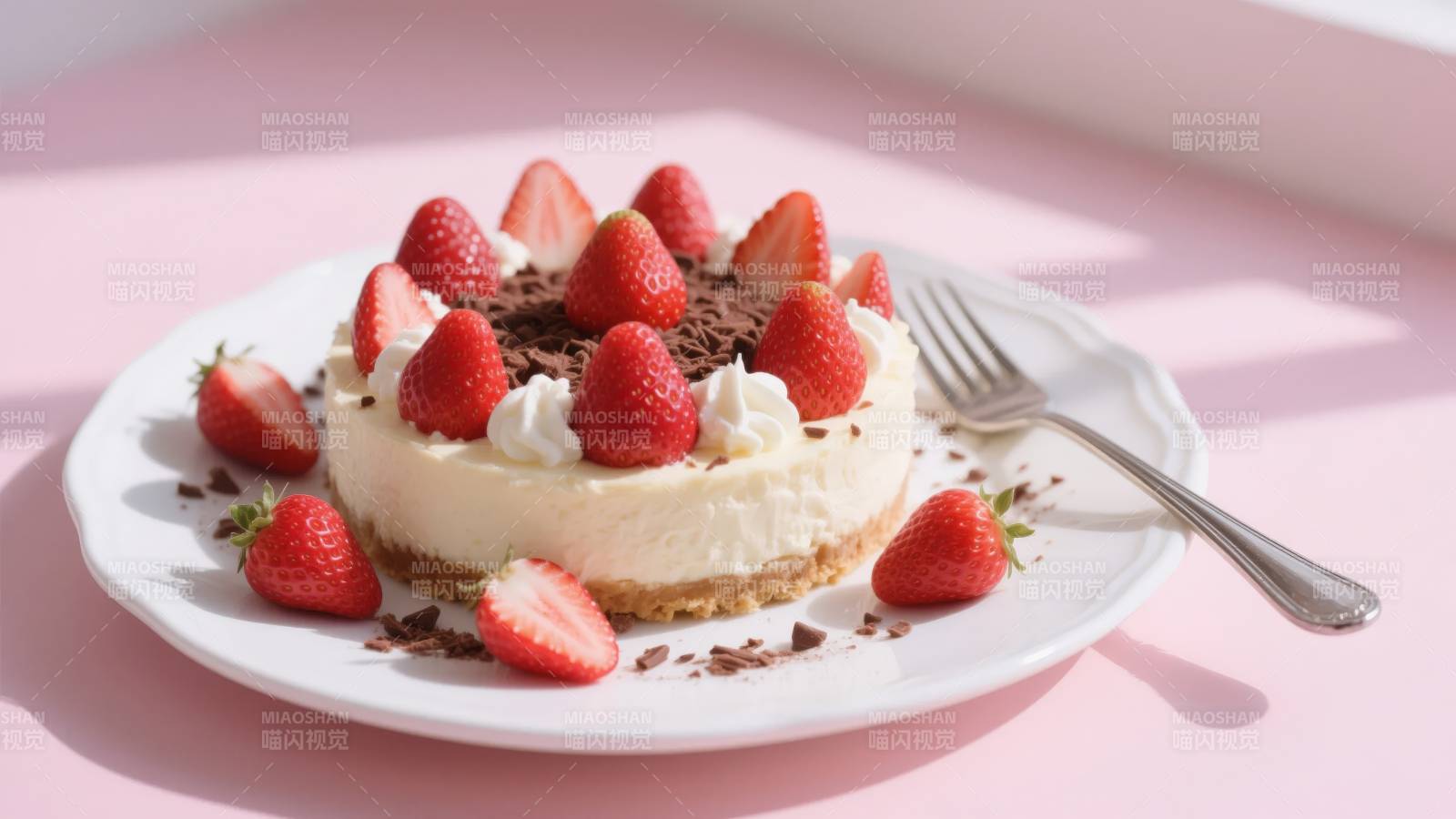 草莓奶油蛋糕图片