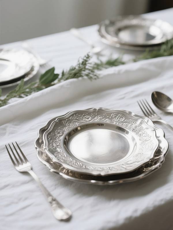 银盘盛宴 优雅餐桌图片