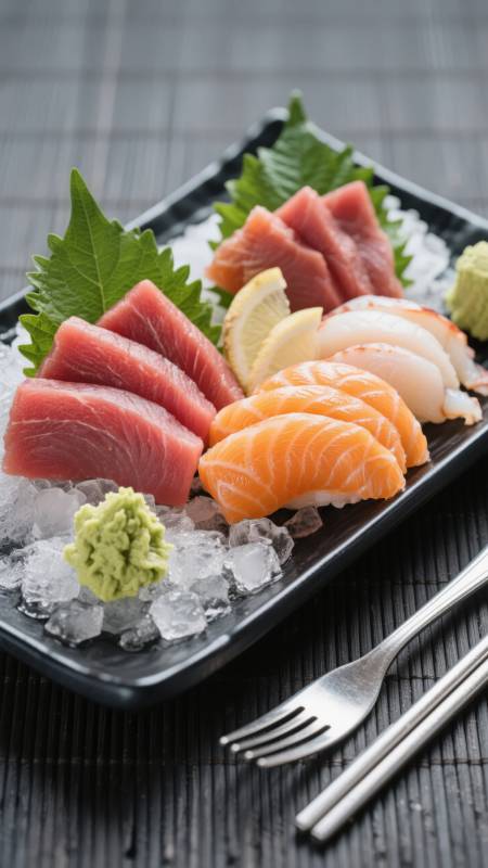 精致刺身拼盘图片