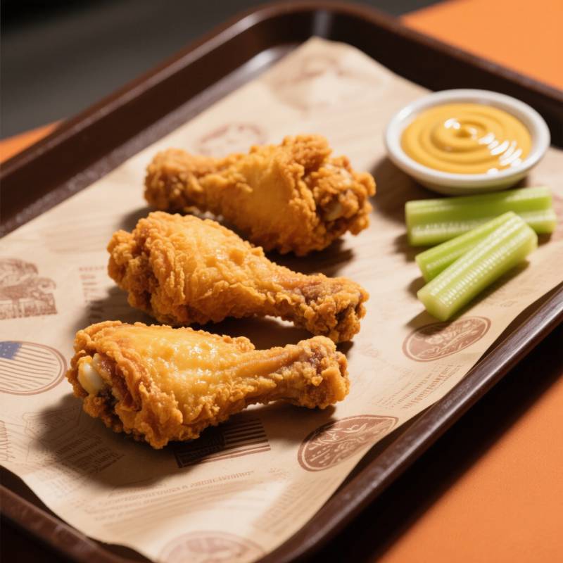 金黄鸡翅配蘸酱图片