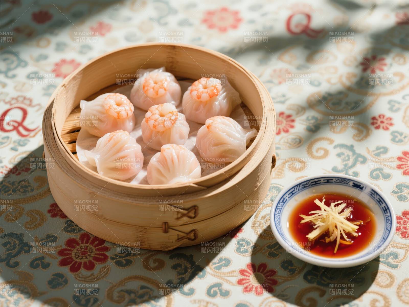 蒸饺配蘸料图片