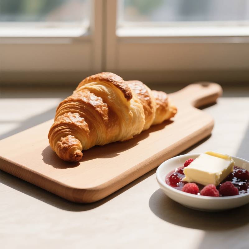 阳光下的美味可颂图片