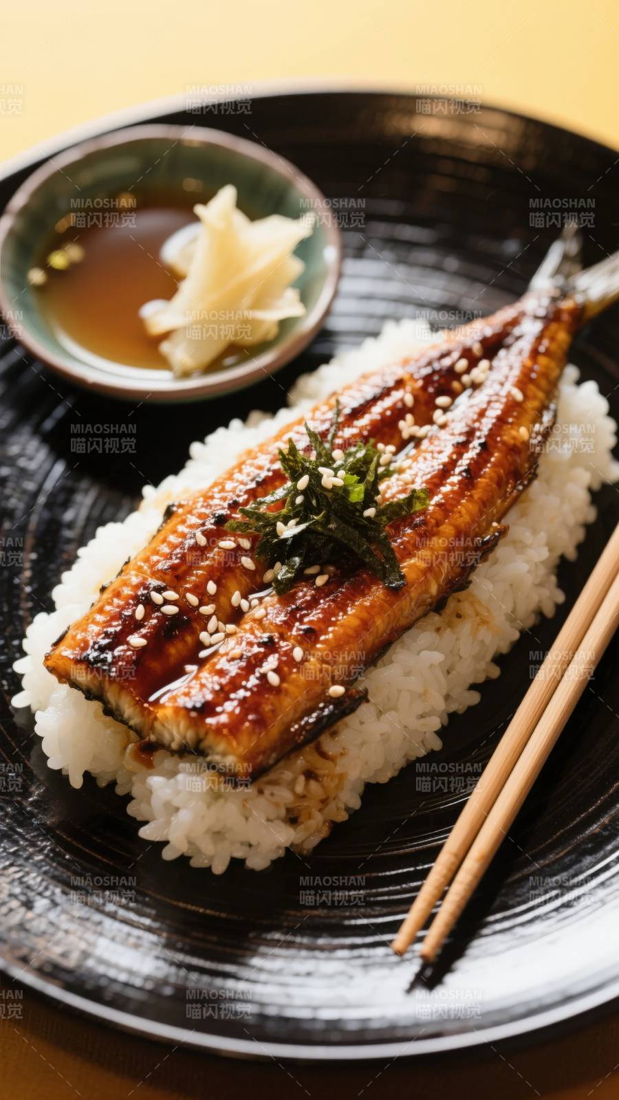 烤鳗鱼饭图片