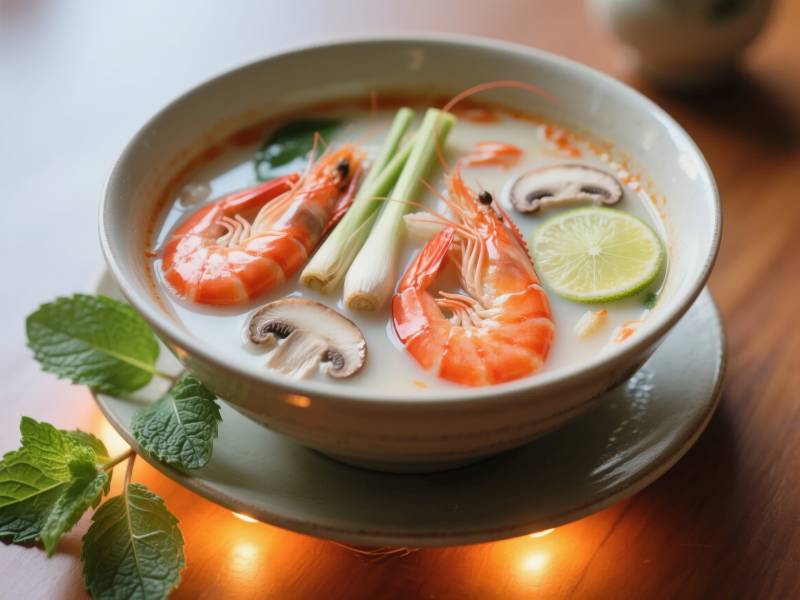 鲜虾冬阴功汤图片