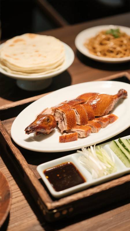 北京烤鸭配薄饼图片