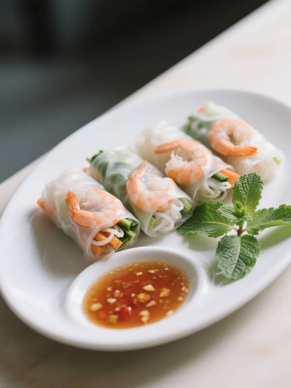 越南春卷配蘸酱图片