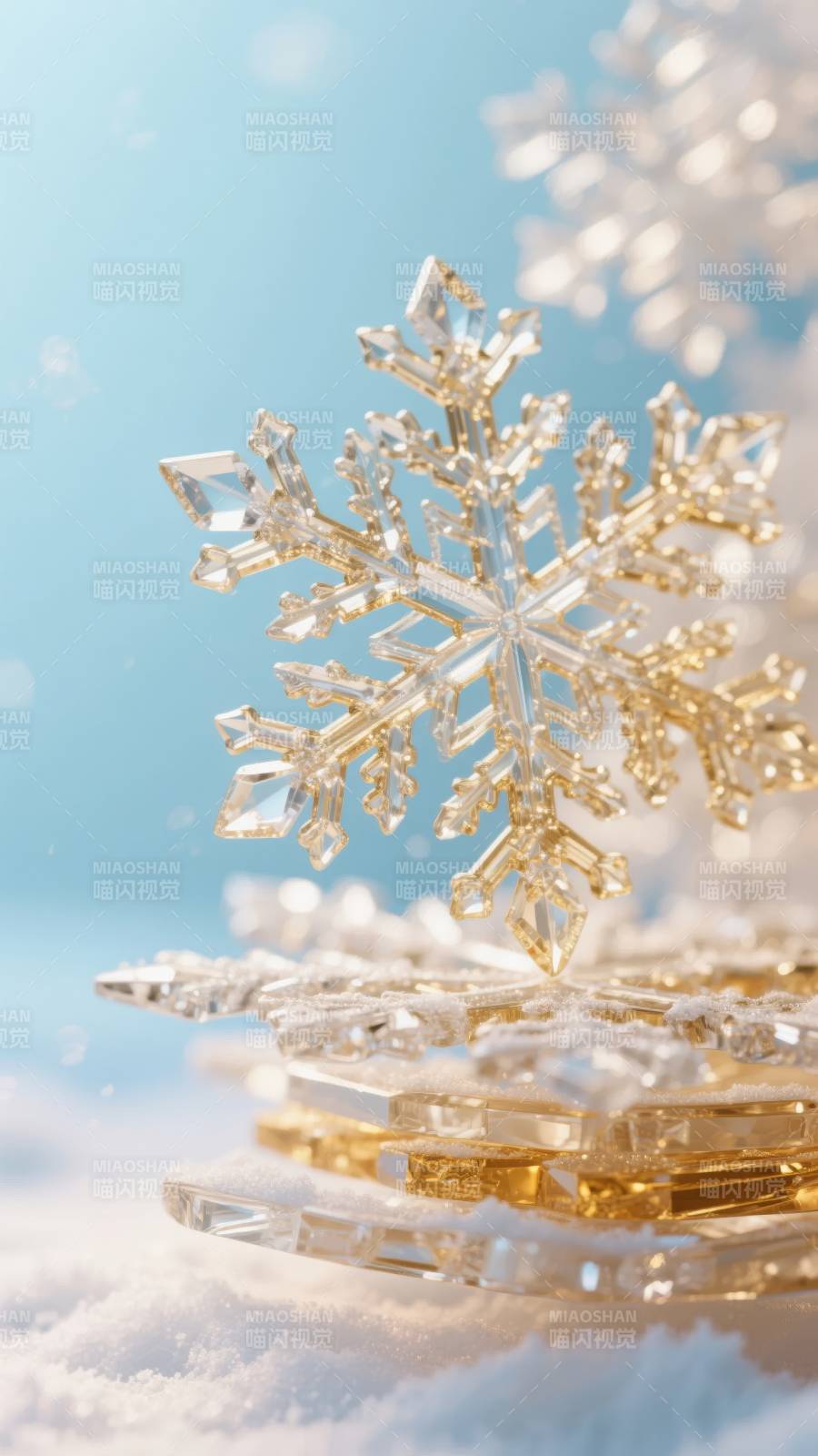 晶莹雪花 冬日之美图片