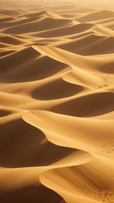 金色沙海波澜图片