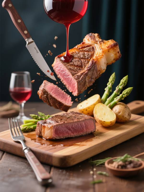 红酒牛排盛宴图片