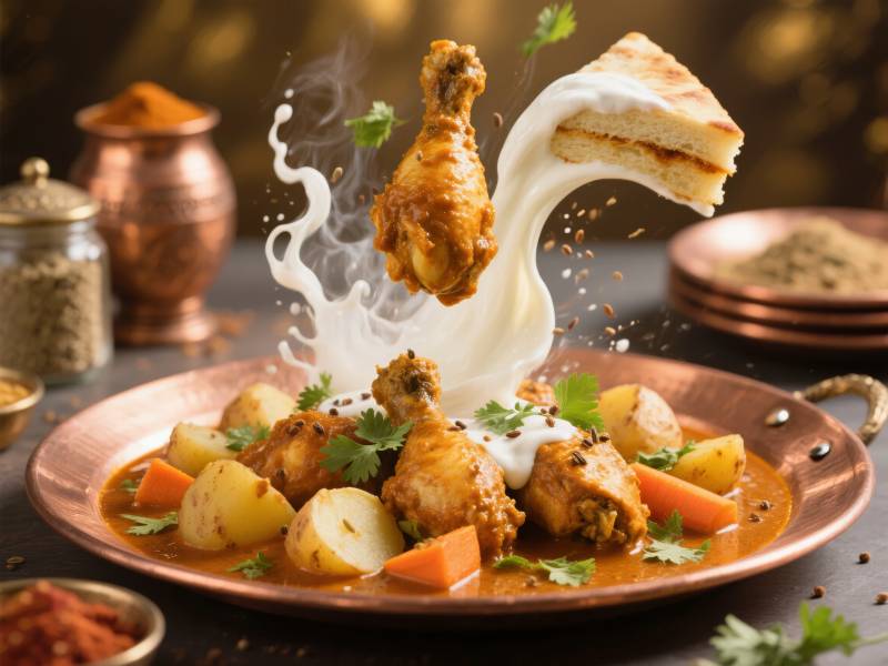 香辣鸡腿配土豆图片