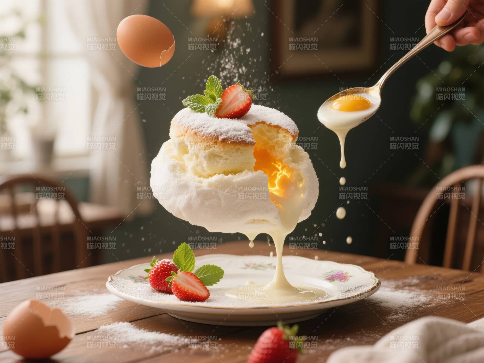 奶油蛋羹飘香图片